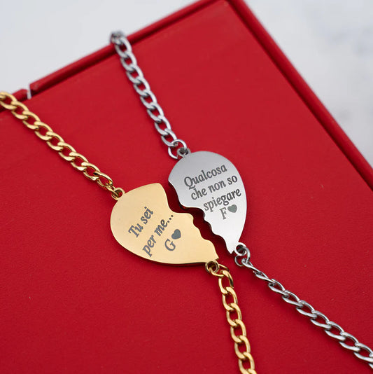 Dolce Metà® - Bracciale di coppia personalizzato