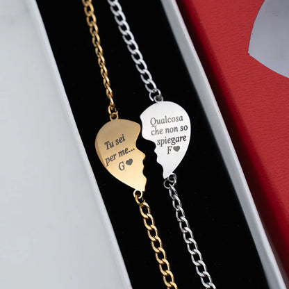 Dolce Metà® - Bracciale di coppia personalizzato